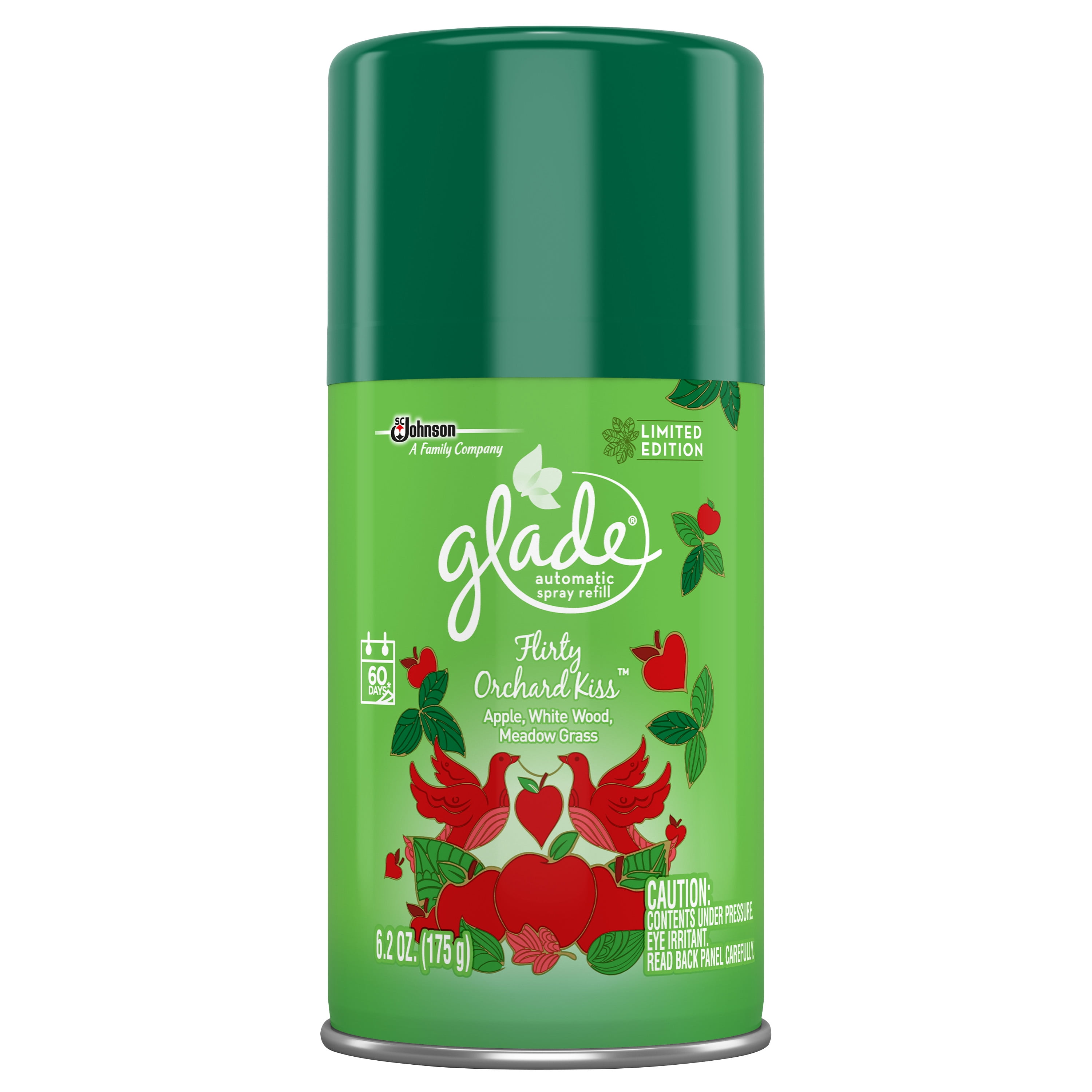 Glade Automatic Spray Air Freshener Refill, Flirty Orchard Kiss, 6.2 oz