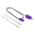 thumbnail image 1 of Cepillo de Drenaje Largo Flexible Uxcell de 67 pulgadas, Limpiador de Nylon de Doble Extremo Elástico, Cepillo de Limpieza de Manguera de Pajita Color Púrpura 1Set, 1 of 7