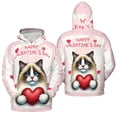 thumbnail image 3 of Happy Valentine's Day Ragdoll Brings Love Heart All Over Print 3D Hoodie Unisex Merch Hoodies Cat Lover Kitten Owner Gifts Idea - 02028, 3 of 6