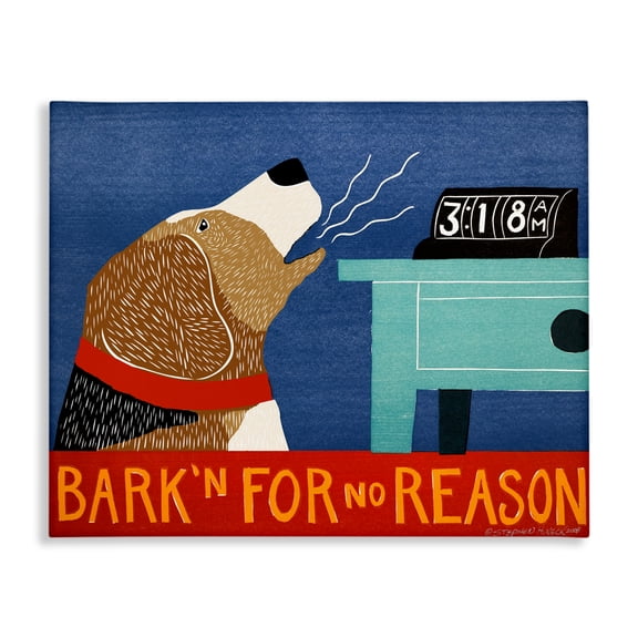 Bark'n For No Reason Canvas Wall Art, design by Stephen Huneck