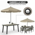 thumbnail image 2 of Pamapic 8-Piece Aluminum Outdoor Dining Set with Umbrella Hole and Small Side Table, Black, 2 of 7