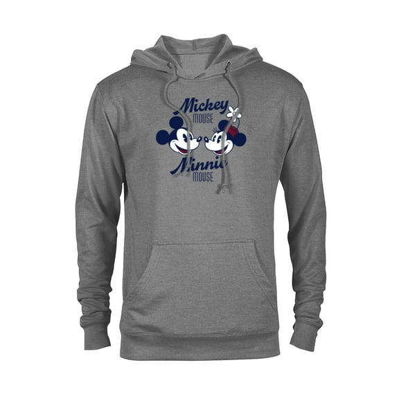 Disney Mickey Mouse and Minnie Mouse Together Retro Vintage - Pullover Hoodie for Adults - Customized-Athletic Heather