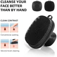 thumbnail image 2 of 2-Pack Silicone Face Scrubber - Manual Waterproof Facial Cleansing Brush For Men & Women, Soft Exfoliating Face Wash Brush, Black, 2 of 7