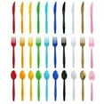 thumbnail image 2 of Disposable Knife Fork Spoon Cutlery Set Pink Blue Disposable Tableware Birthday Party Decorations Wedding Baby Shower Supplies, 2 of 10