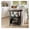 Black, variant on BoldGear Fluted Kitchen Cart with 3 Draws and 2 Doors, White | Drop-leaf Tabletop, Adjuestable Shelves, Towel Bar, 3-tier Side Storage Rack, 360° Rolling Design