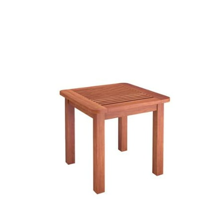 CorLiving Miramar Cinnamon Brown Hardwood Outdoor Side Table