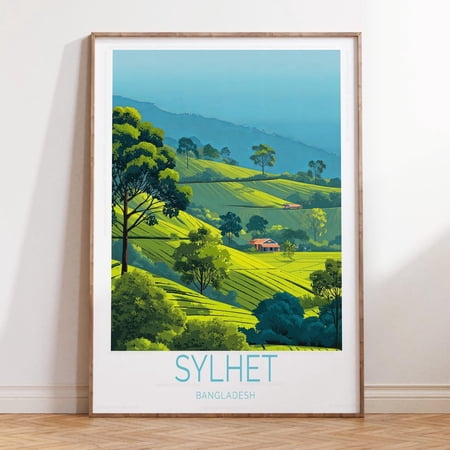 Sylhet Bangladesh Scenic Regional Travel Wall Art, Unframed Paper Print Size 8x12