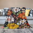 thumbnail image 2 of Orinice Flowers Annabel Kidston Folk Art Warm Lightweight Blanket Soft Fleece Blankets Throw Blanket Living Rooms Sofa Decor Cow Gifts Blanket All Seasons Super Soft Blanket for All Seasons, 2 of 6