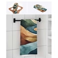 thumbnail image 6 of Colorful Abstract Art Towel Set of 3, Soft Microfiber Bath Towels, Hand Towel, Washcloths, Mountain Modern Watercolor Quick-Dry Absorbent Towels for Bathroom Kitchen Hotel Beach Gym Spa, 6 of 7