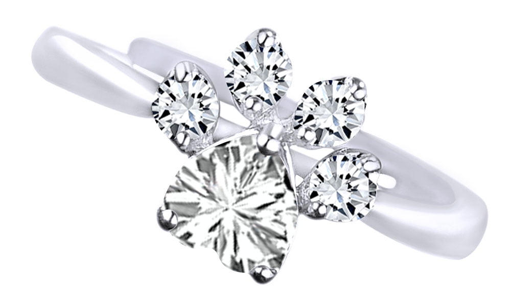 dog paw engagement ring