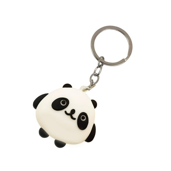 Yoetaun Adorable Silicone Panda Keychain Cartoon Animal Pendant Keyring Handmade Backpack Accessory for Girls and Boys Color 3