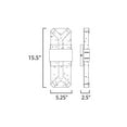 thumbnail image 3 of ET2 Lighting - Rune - 16W 2 LED Outdoor Wall Mount-15.5 Inches Tall and 5.25, 3 of 5