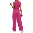 thumbnail image 4 of UVN Jumpsuits for women Summer Casual Romper Sleeveless Wide Leg Long Pants Outfits Dressy Woman Clothes, 4 of 8