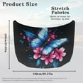 thumbnail image 6 of Uorisanigo Blue Butterfly Floral Car Hood Cover Washable Polyester Car Hood Cover Protector Stretchable Car Bonnet Banner Suitable Most Automotive Sedans Trucks Pickup Sports Cars, 6 of 7