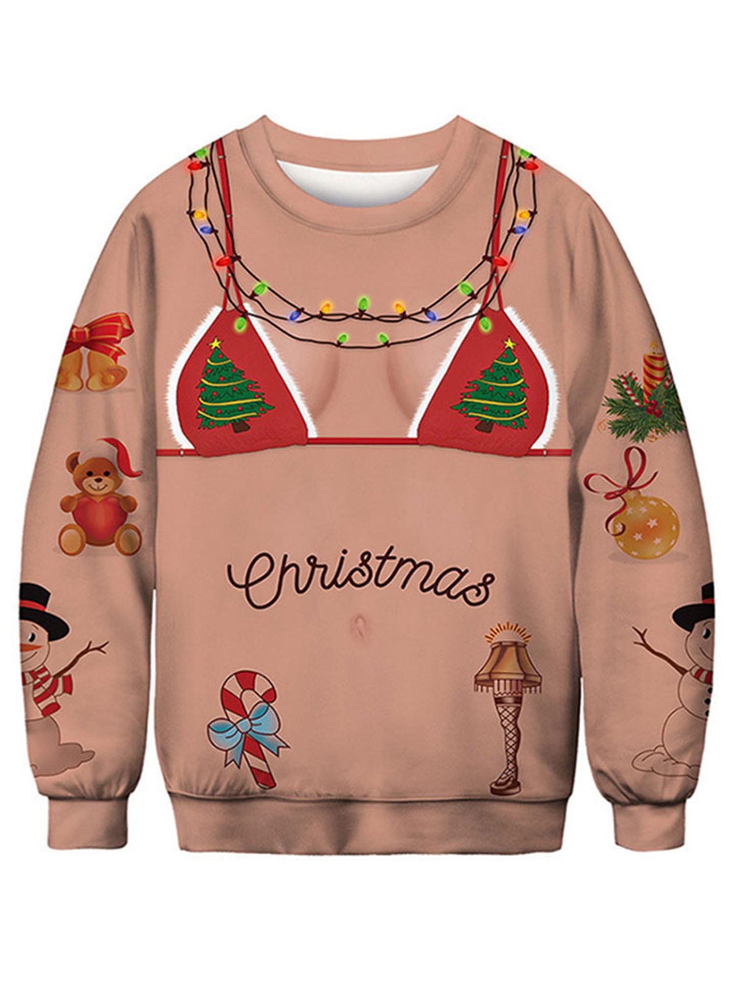 Funny Ugly Christmas Sweater Unisex Sweater Men Women Christmas Long