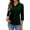 Dark Green #44, variant on KDDYLITQ Womens Polo Shirt 3-Button Collared Tops 3/4 Sleeve Casual Gym Shirts Business Golf Spring T Shirt Purple XL