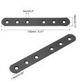 thumbnail image 2 of Uxcell 20 Pcs Flat Straight Brackets, 135mm x 5mm Iron Brace Plate with Screws Flat Straight Brace Brackets Flat Mending Plates Repair Fixing Joining Brackets for Wood Furniture, Black, 2 of 6