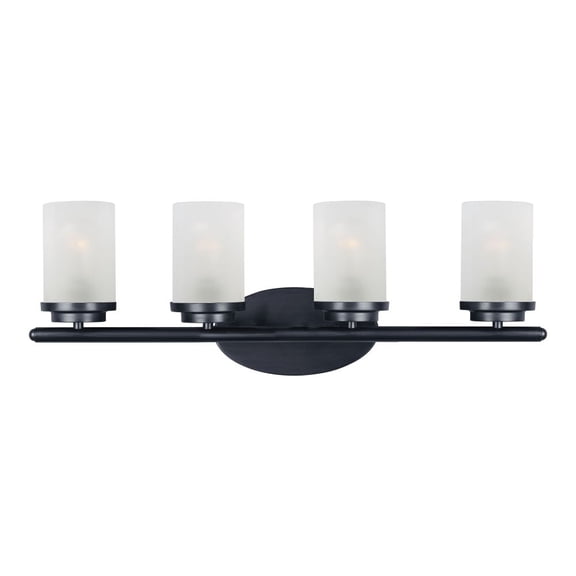 Corona 4 - Light Black Contemporary / Modern Incandescent Glass And Steel Wall Sconce