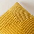 thumbnail image 7 of Set of 2 Sage Green Decorative Throw Pillow Covers 12x12 Inch Soft Corduroy Windmill Textured Striped Patchwork Cushion Cases for Sofa Bed Home Decor, 7 of 7