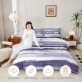 thumbnail image 3 of Homewish Retro Purple Full Size Comforter Sets,Classic Abstract Geometric Bedding Comforter Set,Reversible,3pcs,1 Comforter and 2 Pillowcases, 3 of 7