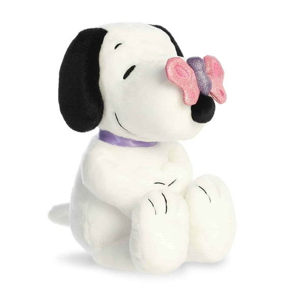 Aurora - Medium Pink Butterfly Adorable Stuffed Animal - 9" Spring Snoopy - Peanuts