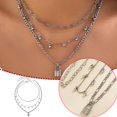 thumbnail image 3 of Collar fino con cadena en forma de corazón para mujer Collar con cierro de diamantes de imitación Sexy accesorios para el cuello para novia, esposa El mejor regalo, 3 of 8