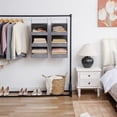 thumbnail image 6 of GRANNY SAYS Hanging Closet Organizer, 3-Shelf Foldable Storage with Metal Hooks for Dorm, RV, Bedroom, 2-Pack, Gray, 6 of 9