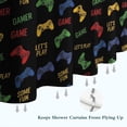 thumbnail image 6 of Colorful Games Text Black Pattern Shower Curtain 72"x84" ,Bathroom Decorative Shower Curtains Set with 12 Hooks,Modern Waterproof Washable Shower Curtain, 6 of 6