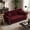 Burgundy + Velvet + 2 Seat, variant on Chesterfield Sofa, Mid-Century Modern 2-Seat Velvet Loveseat with Nailhead Trim, Button Tufted Armchair with Rolled Armrests & 2 Pillows, Comfy Couch for Living Room Bedroom, Beige/White
