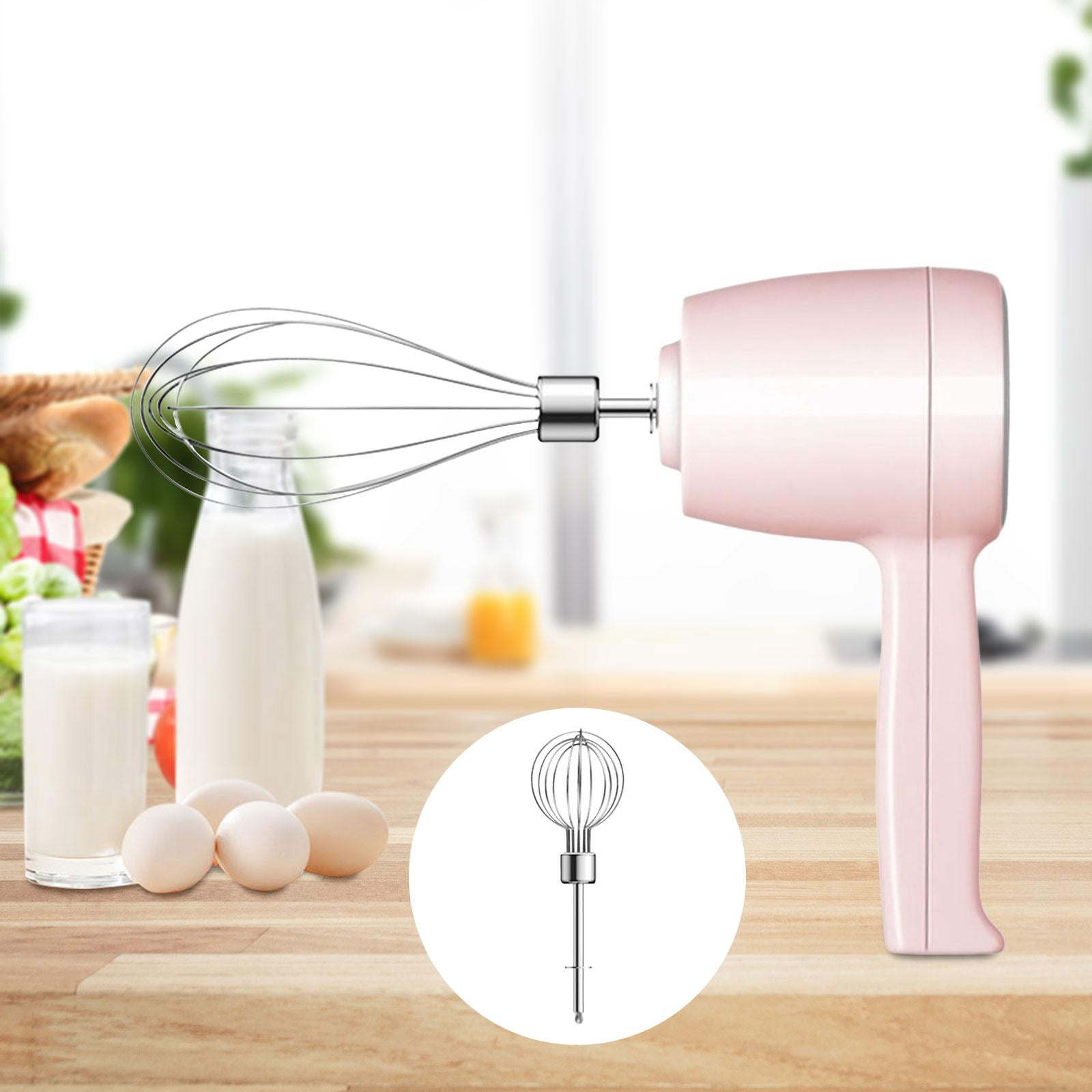 Fiocias Hand Mixer Electric Food Mixer Stable Lightweight Electric Food Blender Handheld Pink
