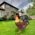 thumbnail image 5 of E Metal Rooster Statue Hand Painted Iron Garden Decoration For Yard Patio Outdoor, 5 of 6