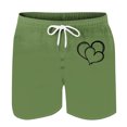 thumbnail image 3 of Mens Casual Shorts Heart-Shaped Printed Drawstring Pocket Beach, Polyester Spandex for Spring Summer Outdoor & Daily, 3 of 8
