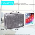 thumbnail image 6 of Badiya Electronics Organizer Travel Cable Organizer Bag Waterproof Portable Digital Storage Bag Electronic Accessories Case Cable Charger Organizer Case, 6 of 7