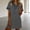 Gray women casual mini t shirt dress a1, variant on Women's Casual Mini T-Shirt Dress Short Sleeve Collared Button Down Boho Loose Fit Beach Vacation Swing Summer Sundresses Clothes Travel Outfits, Red L