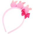 thumbnail image 3 of KAKOWELY Diadema de conejito con pompón de Pascua, bonita diadema para fiesta, disfraz de cosplay, 3 of 4