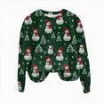 thumbnail image 5 of Towmus Christmas Sweatshirts for Women Cute Long Sleeve Women's Graphic Sweatshirt Pullover Tops with Snowman, 5 of 6