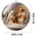thumbnail image 3 of Corona de Belén de Navidad - Decoración religiosa acrílica para árbol y hogar - adorno colgante de 8x8 cm, 3 of 9