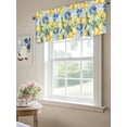 thumbnail image 6 of Summer Lemon Valances for Windows, Rod Pocket Kitchen Valance Curtains - Soft & Washable Small Window Treatment for Living Room,&nbsp;Bathroom, Blue Diamond Art, 54x18inch, 6 of 9