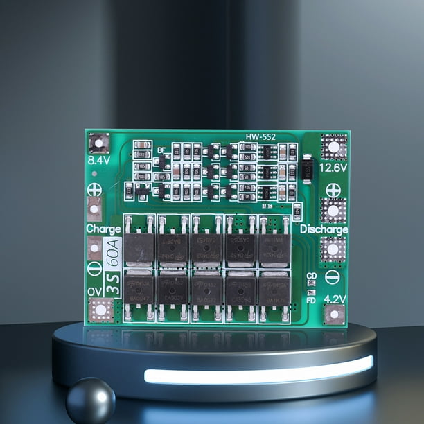 Módulo de cargador de batería de litio Li-ion 18650 BMS para motor de perforación (3S 60A Enhance)
