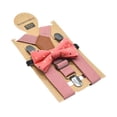 thumbnail image 4 of Juego de tirantes y pajarita para niños con 3 pinzas en forma de Y, práctico y portátil, para niños de 1 a 8 años. Rosa, 4 of 9