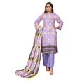 thumbnail image 1 of Pakistani Lawn Salwar Kameez Indian Dresses for Women Ready to Wear Printed(X-Large, Light Grape), 1 of 1