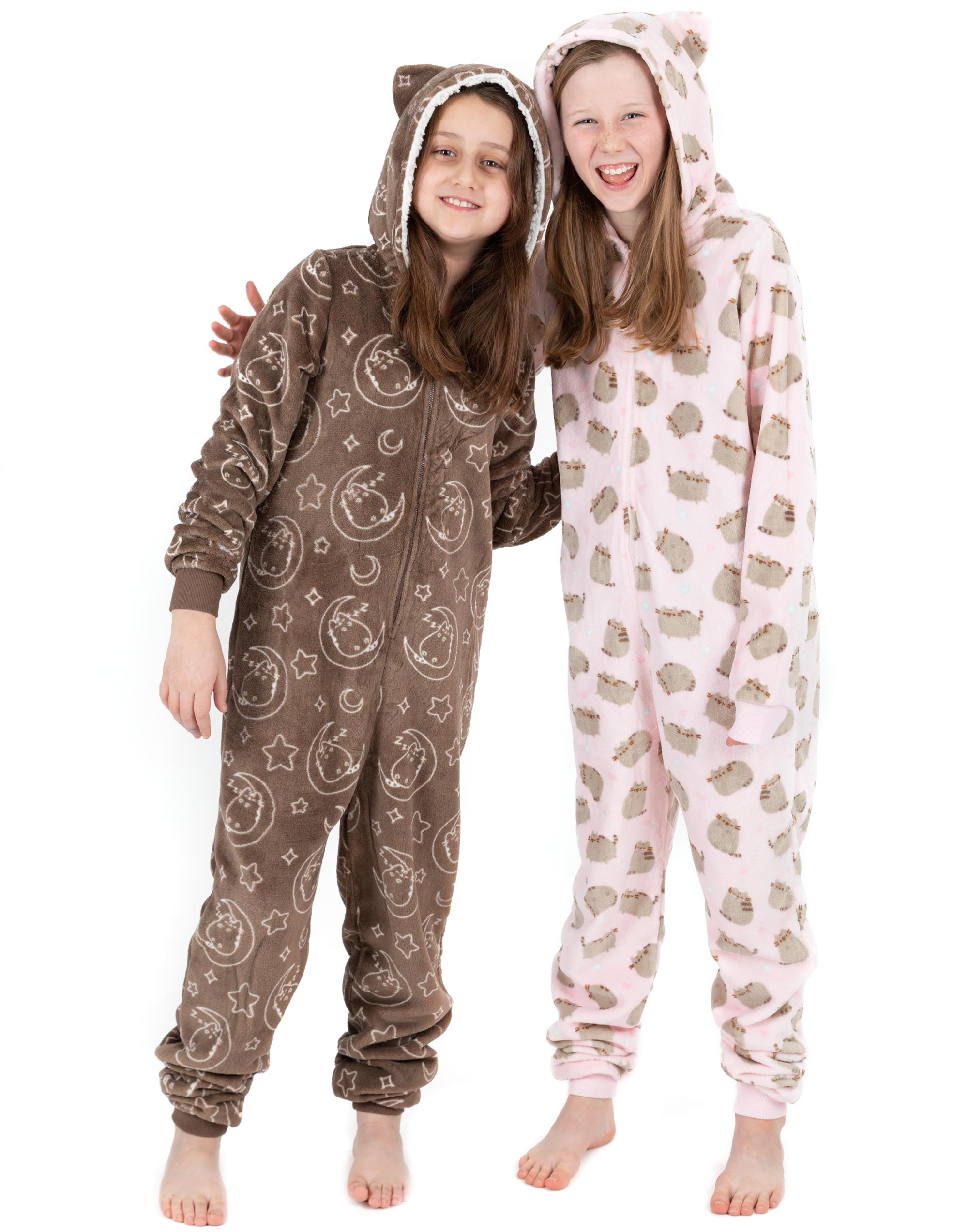 Pusheen Onesie For Girls Pink OR Brown Options Sizes 9 14