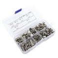 thumbnail image 1 of 160pcs Screw Nail Rivets Fasteners Flat Head Studs Kit for DIY Craft Album Book, 1 of 11