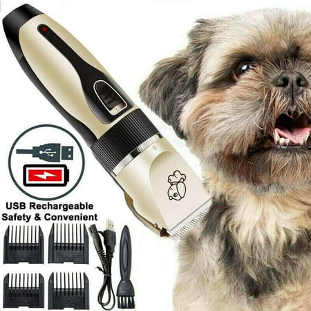 Dog Grooming Clippers,Electric Pet Trimmer Cordless and Low Noise ...