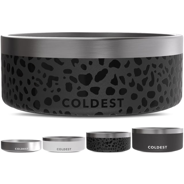 Cuenco para perros The Coldest Water, acero inoxidable, antideslizante, 3,5 L