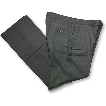 Kenneth Cole New York Mens Wool Blend Precision Fit Dress Pants (Black/White 34/32)