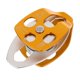 thumbnail image 5 of Polea oscilante lateral de escalada 32KN Cuerda de rodamiento de bolas Bucle coaxial doble Accesorios de seguridad de rescate Suministros seguros profesionales Oro Eigraketly OD002820-03, 5 of 7