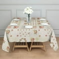 thumbnail image 3 of Pioneer Flower Floral Print Pattern Square Tablecloth,Waterproof Square Table Cover,Wipeable Spillproof Washable Table Cover for Home Kitchen Party Decor 42"X42"(107x107cm), 3 of 6