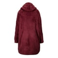 thumbnail image 3 of Autumn Casual Women's Double Velvet Solid Color Loose Cardigan Long Coat Woman Long Sweaters Cardigan for Women Womens Long Cardigan Sweaters Cropped Cardigan plus Size Long Vest plus Womens Long, 3 of 4