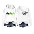 thumbnail image 1 of DondPO Sweat à Capuche pour Femmes, Imprimé Lettre, Décontracté, Blanc, L, 1 of 4